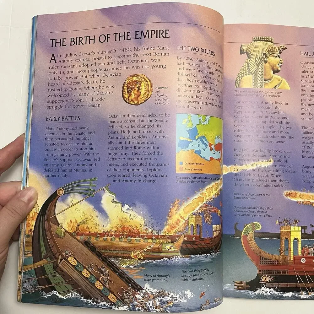 Usborne Internet Linked Encyclopedia Of The Roman World Paperback Book History